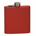 6 Oz. Matte Red Stainless Steel Flask